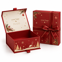 Boîte cadeau de Noël personnalisée de luxe avec ruban, boîte en papier la plus vendue, emballage parfait, boîte cadeau pliable