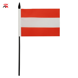 Drapeau <span class=keywords><strong>de</strong></span> table national autrichien en gros, polyester, base en plastique <span class=keywords><strong>noir</strong></span>, drapeau <span class=keywords><strong>de</strong></span> table autrichien, décoration <span class=keywords><strong>de</strong></span> bureau, réunion - Product Image 2