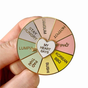 Pin Your Imagination Design Chapado en oro Aleación de zinc Spinner Esmalte Pin Factory Lifetime Mold Produce Metal Crafts Pin giratorio - Product Image 2