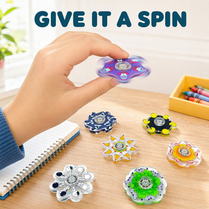 Fidget Spinner in Acrilico Trasparente con Cuscinetti a Sfera per Bambini, Giocattolo Sensoriale Personalizzabile OEM - Product Image 4