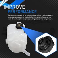 Tanque de Reserva de Refrigerante del Motor con Tapa para Lincoln MKZ 2013-2020 Ford Fusion Reemplaza DG9Z-8A080-A HG9Z-8A080-B