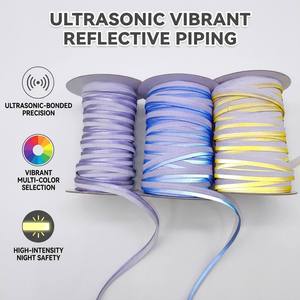 Cinta reflectante <span class=keywords><strong>de</strong></span> alta intensidad con unión ultrasónica para prendas <span class=keywords><strong>de</strong></span> seguridad, colorida, para una visibilidad vibrante en la noche - Product Image 1