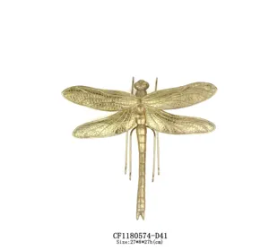 Legierung 3D Libelle Insekt Wandbehänge Kunst Aufkleber Wohnkultur Großhandel Harz Gold 7-10 Tage 200 Stück Form T/T 30% Anzahlung