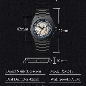 Relojes Mecánicos Luminosos de Lujo para Hombre, de Acero Inoxidable 316L, Resistentes al Agua, con Movimiento Visible, OEM ODM - Product Image 3