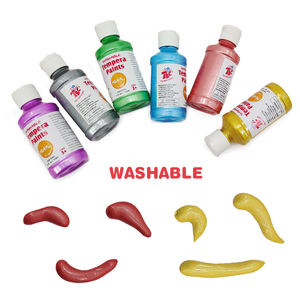 Peinture pour enfants entièrement personnalisable et lavable avec 6 <span class=keywords><strong>couleurs</strong></span> nacrées, 4 flacons de 4 fl oz, peinture non toxique et sans danger pour les enfants, pour l'école et l'artisanat - Product Image 3