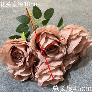 Bouquet de fleurs de mariée Offre Spéciale fait à la main soie rose bouquet de fleurs conservées bouquet de demoiselle d'honneur haut réaliste - Product Image 2