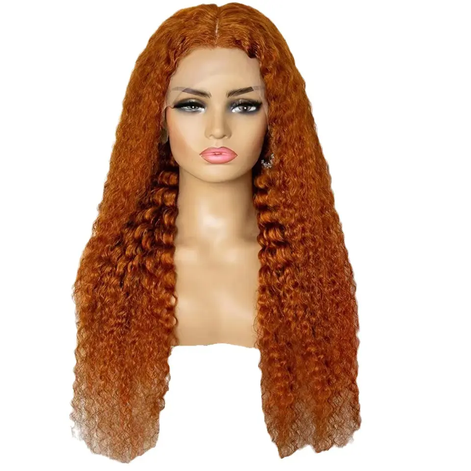 Professional high quality Long Deep Wave hair synthetic lace frontal wig Indian hair synthetic hair extension tape in wigs