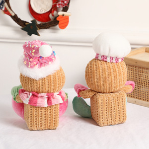 Adornos Navideños de Galleta de Jengibre, Juego de Figuras Decorativas en Posición Sentada para Fiestas, Viene en Bolsas, Decoración Luminosa - Product Image 4