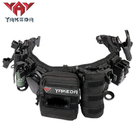 Yakeda 11-en-1 Ceinture Tactique de Combat avec Système de Fixation et Démontage Rapides, Ensemble de Ceinture de Service Tactique Rembourrée pour Patrouille