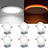 Plafonnier encastré LED ultra fin à intensité variable, lumière du jour, 4 pouces, 6 pouces, 8 pouces, décoration avec lumière nocturne