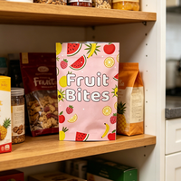 Sacs d'emballage composites MOPP/VMPET/PE de qualité alimentaire pour boulangerie, personnalisables avec logo imprimé, sachets à fermeture éclair pour gaufres et snacks, mm