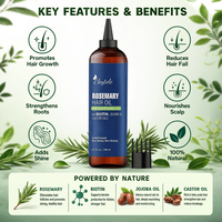 Minyak Rambut Rosemary Dengan Sisir Aplikator Formula Tidak Lengket Memperkuat Akar Rambut Memperbaiki Ujung Rambut Kering Bercabang Perawatan Kulit Kepala Harian Minyak Rambut