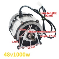 Rakitan Motor DC Brushless 48V1000W Gelombang Persegi Magnet Permanen untuk Kendaraan Roda Tiga Listrik/Elektrik