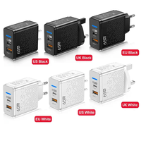 Adaptateur de chargeur mural USB à charge rapide adaptative 65W, sortie intelligente 5A, chargeur rapide 45W pour ordinateur portable et mobile, compatible avec tous les téléphones