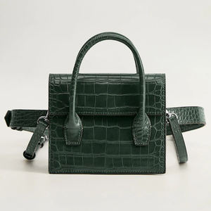 <span class=keywords><strong>Riñonera</strong></span> de cuero Croc vegana con logotipo personalizado para mujer, bolso cruzado con cinturón, a la moda - Product Image 1