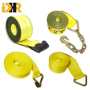 Nhà Máy Bán Buôn Nhiệm Vụ Nặng Nề Polyester 4Inch X 30ft Ratchet Tie Downs 16200lbs Tời Dây Đeo D Ring Cho Xe Tải Dot Phẳng Trailer - Product Image 2