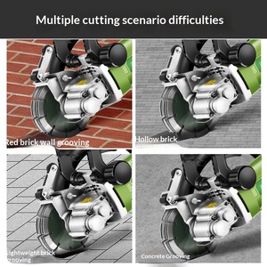 เครื่องตัดคอนกรีตอุตสาหกรรมแบบขึ้นรูปในขั้นตอนเดียว Power One-Step พร้อมระบบกันฝุ่น สำหรับทำร่องผนัง ใช้ไฟฟ้า 220V - Product Image 4