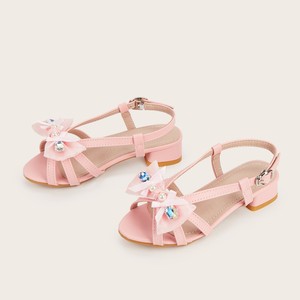 Girls Bowknot Princess High Heeled Sandals 2026 Spring New Soft PU Leather Dress <strong>Shoes</strong> for <strong>Little</strong> Kids Party Wedding Daily Wear - Product Image 3