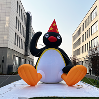 Mascotte de pingouin gonflable géante en peluche, adorable, personnalisée, ballon animal gonflable pour événement, décoration gonflable