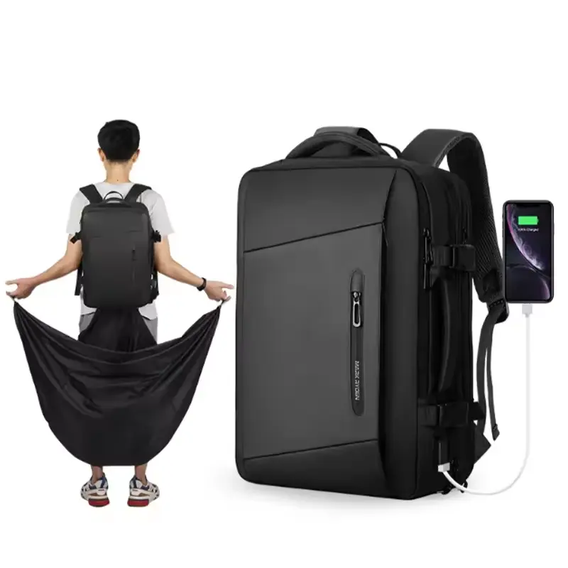 Capa de chuva de emergência mochilas para laptop com porta de carregamento USB mochila de viagem personalizada por atacado