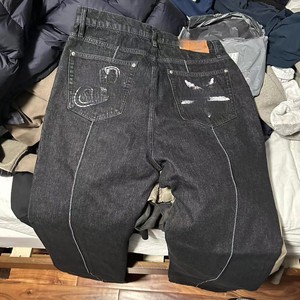Conjunto De Dos Piezas De Jeans Personalizado A Precio De Fábrica Traje De Jeans Bordado Lavado Estampado Chaqueta De Mezclilla Para Hombre Conjuntos De Jeans <span class=keywords><strong>Azules</strong></span> Para Hombre - Product Image 5