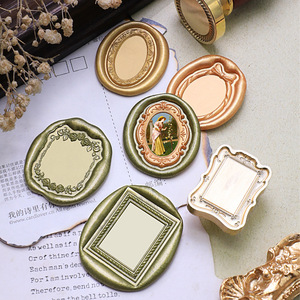 Meilleur <span class=keywords><strong>prix</strong></span> Série de cadres photo 3D de style européen, tête de sceau à cire rétro à bordure irrégulière - Product Image 1