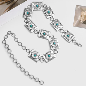 Nueva Cadena de cintura Bohemia <span class=keywords><strong>turquesa</strong></span> para <span class=keywords><strong>mujer</strong></span> para vestidos a juego diarios, cadena de cintura de playa en capas Bohemia para <span class=keywords><strong>mujer</strong></span> y Niña - Product Image 6