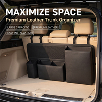 Sac de rangement pour coffre de voiture en cuir de grande capacité, organisateur de rangement multifonctionnel, sac de rangement pour dossier de siège de voiture