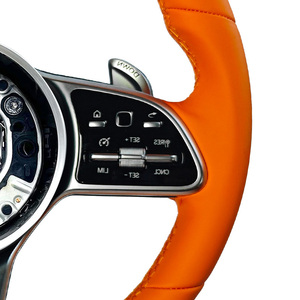 Volant en cuir <span class=keywords><strong>orange</strong></span> en gros pour Mercedes Benz Amg W204 W164 C300 - Product Image 4