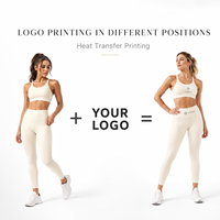 Conjunto Deportivo Personalizado para Mujer, Transpirable, de Secado Rápido, Leggings de Yoga de Cintura Alta, Sujetador Deportivo, Pantalones Cortos, Conjunto de 2 Piezas para Gimnasio y Fitness