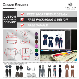 定制瑜伽服腰部弹力双色女式瑜伽套装 - 时尚运动文胸和打底裤/短裤，适合健身房健身 - Product Image 2