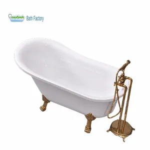 CE Bán Hàng Châu Phòng Tắm New Acrylic Bồn Tắm Vintage Đẹp Màu Sắc Khác Nhau Vàng Clawfoot Bồn Tắm