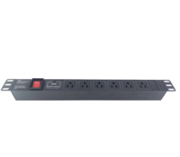 GWGJ OEM 19 pouces 110V-240V Prise de montage en rack Protection contre les surtensions Armoire serveur 8 voies 15 ampères PDU à montage en rack Modèle USA-08-1P