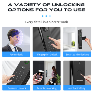 NeweKey Tuya <strong>Biometric</strong> Smart Lock Keyless Fingerprint Video Intercom For Wood WiFi Connectivity For Front Electric Lock - Product Image 4