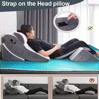 Lot de 4 coussins orthopédiques en mousse à mémoire de forme, anti-bactériens, pour soulager les douleurs dorsales, cervicales et des jambes après une intervention chirurgicale, confortables et tricotés