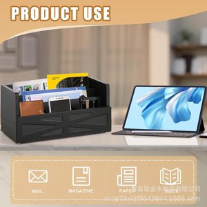 Desktop Mail <b>Rack</b> Office Organizer Rectangle Multipurpose Storage For Documents And Envelopes - Product Image 5