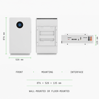 Batterie de stockage d'énergie LiFePO4 10,2K-LV 51,2V 200Ah 10,24kWh pour système solaire domestique avec 90% DoD