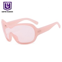 Kacamata Sunglasses Pria Gaya Y2K Cyberpunk Shield Wrap Around Oversized UV400 Protection Polarized Fashion Trendy Outdoor
