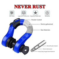 8T disesuaikan Off-Road busur Mega belenggu 3/4 "d-ring belenggu baja karbon galvanis permukaan tempa menarik industri berat