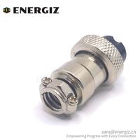 Conector de aviación hembra industrial de 4 pines IP55, conectores circulares GX16 para cable para enchufe y cableado de aviones