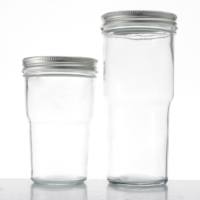 500Ml Boisson Froide Bambou Paille Tasse Avec Couvercle Boisson Coke Mason Verre