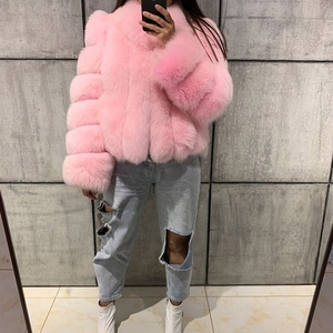 Giacca di pelliccia di volpe naturale a manica lunga da donna in pelliccia lunga da donna - Product Image 6