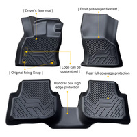 Tapis de voiture universel TPE direct d'usine tapis de sol imperméable facile à nettoyer pour BYD Song conduite à gauche conception exclusive