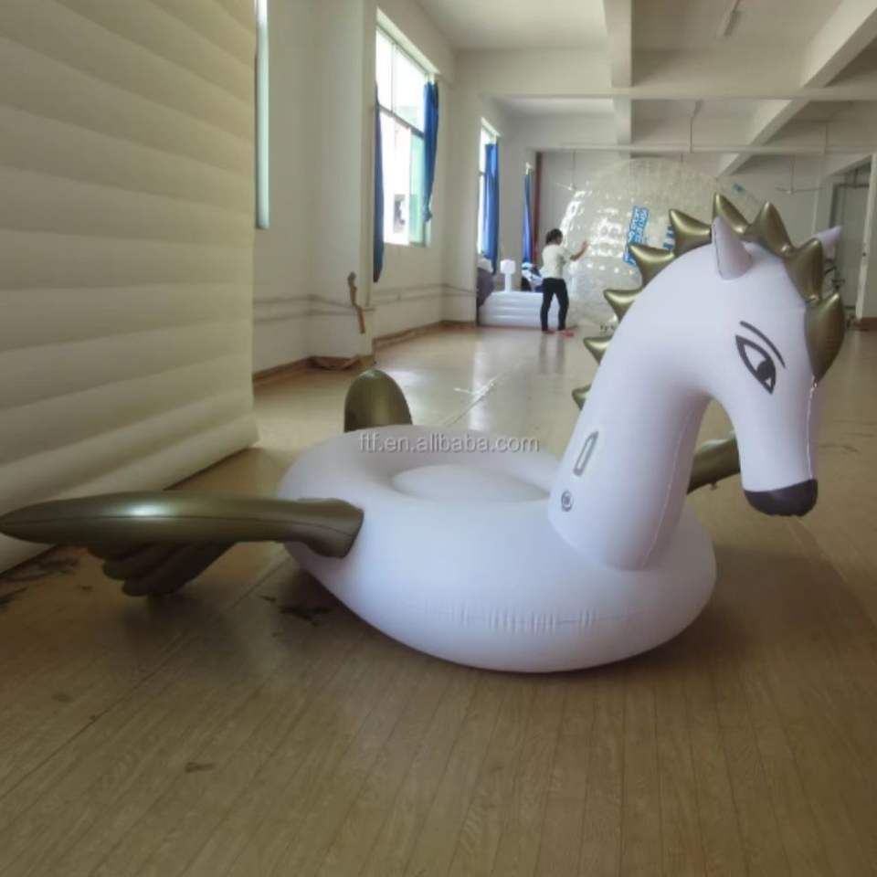 Inflatable Riding Space Waterhan Custom Big Eco-friendly PVC Floating Riding Animal Inflatable ...