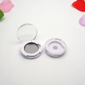 Personalize paletas pequenas de sombras vazias com logotipo personalizado, panelas redondas magnéticas de 26,6 mm, embalagem de sombras recarregável única