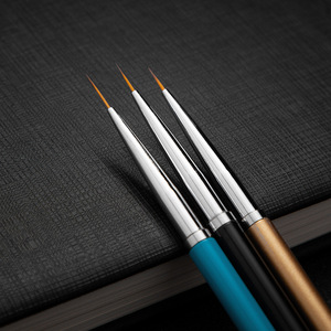 Top Qualité Fournisseur 3 Pcs Uv Manucure Or Cap Nylon Kit <span class=keywords><strong>Eye</strong></span> Polish Brush <span class=keywords><strong>Gel</strong></span> Set Art Dessin Outil Peinture Nail <span class=keywords><strong>Liner</strong></span> Brush - Product Image 2