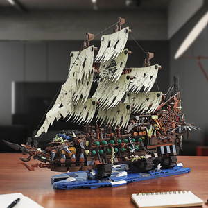Bateau pirate <span class=keywords><strong>Flying</strong></span> <span class=keywords><strong>Dutchman</strong></span>, modèle de blocs de construction, jouet DIY, ensemble de blocs en plastique ABS, thème bateaux, jouet unisexe - Product Image 2