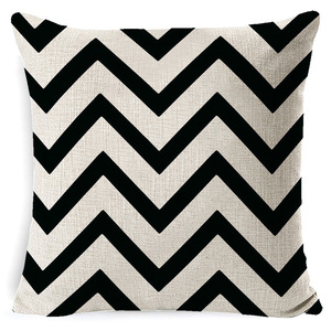 Geometric Linen Throw <b>Pillows</b> Square 18x18 Inches Decorative Cushions For <b>Sofa</b> Car Office Bedroom - Product Image 4