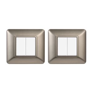 Placa de Enchufe de Pared de Plástico Gloca 2P con Acabado de Titanio para Uso Residencial - Product Image 1