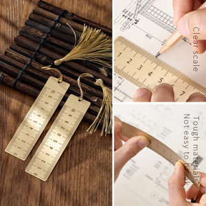 Marcapáginas <span class=keywords><strong>de</strong></span> Metal personalizado, <span class=keywords><strong>regla</strong></span> para libros, <span class=keywords><strong>corte</strong></span> láser, cobre, marcadores <span class=keywords><strong>de</strong></span> Metal a granel - Product Image 5